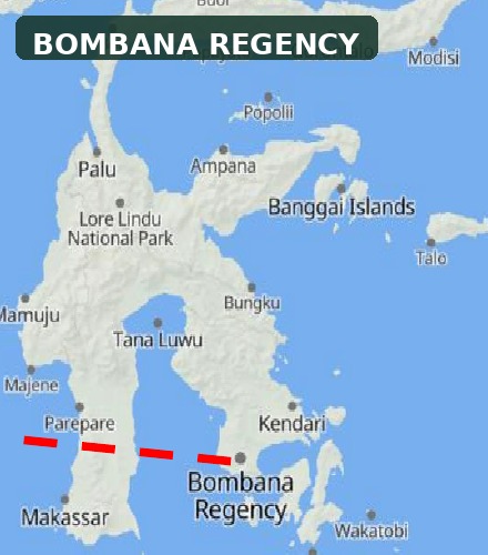 Bombana Regency project location map